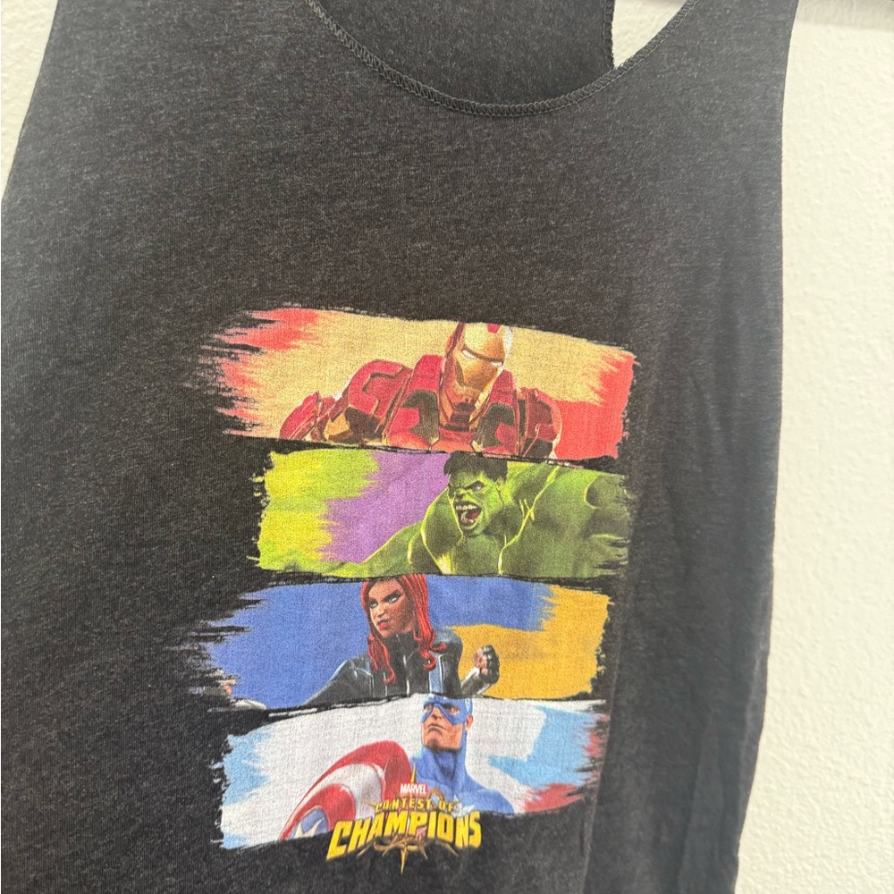 Marvel Avengers Black Racerback Tank Top Size Small - Picture 2 of 5